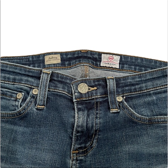 Ag Adriano Goldschmied Aubrey Skinny straight Jeans blue 25R Preowned distressed - Picture 4 of 5